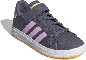 adidas Girl's Grand Court 2.0 Elastic (Little Kid/Big Kid) Shadow Violet/Bliss Lilac/Hazy Orange 5 Big Kid M