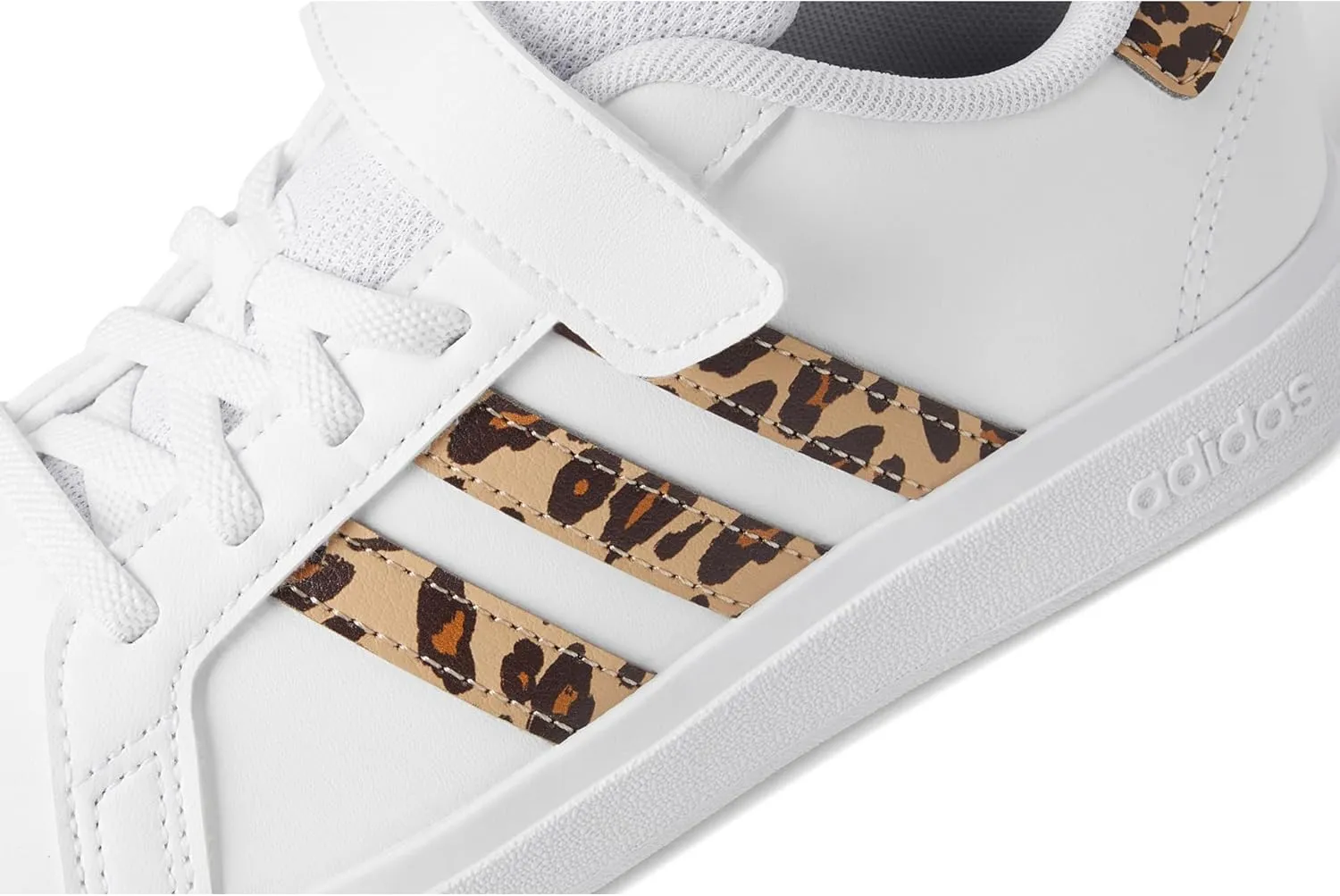 adidas Unisex-Child Grand Court 2.0 Elastic Lace Sneaker