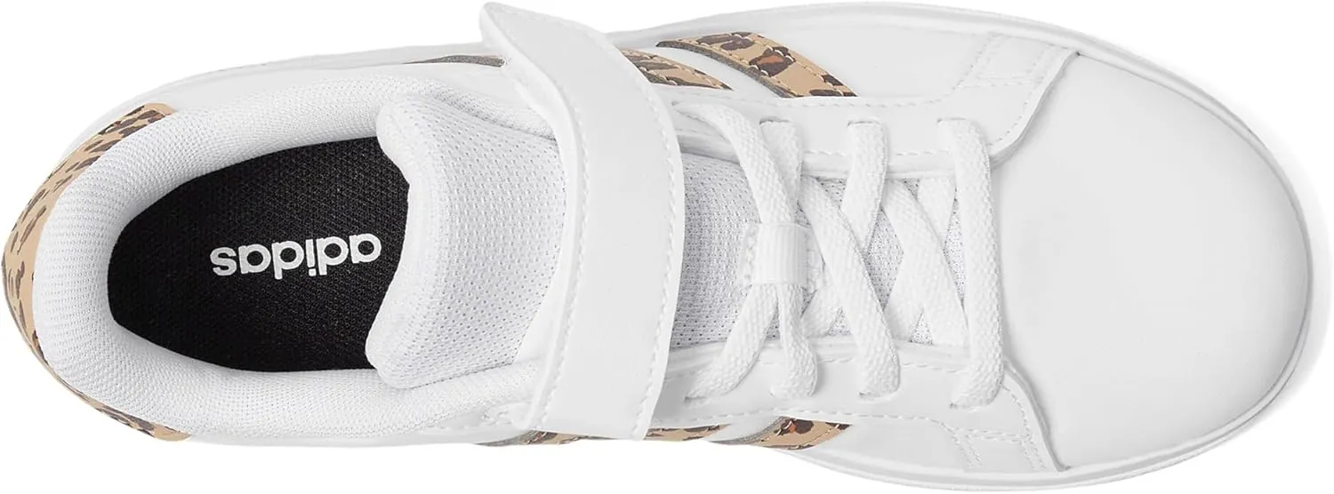 adidas Unisex-Child Grand Court 2.0 Elastic Lace Sneaker