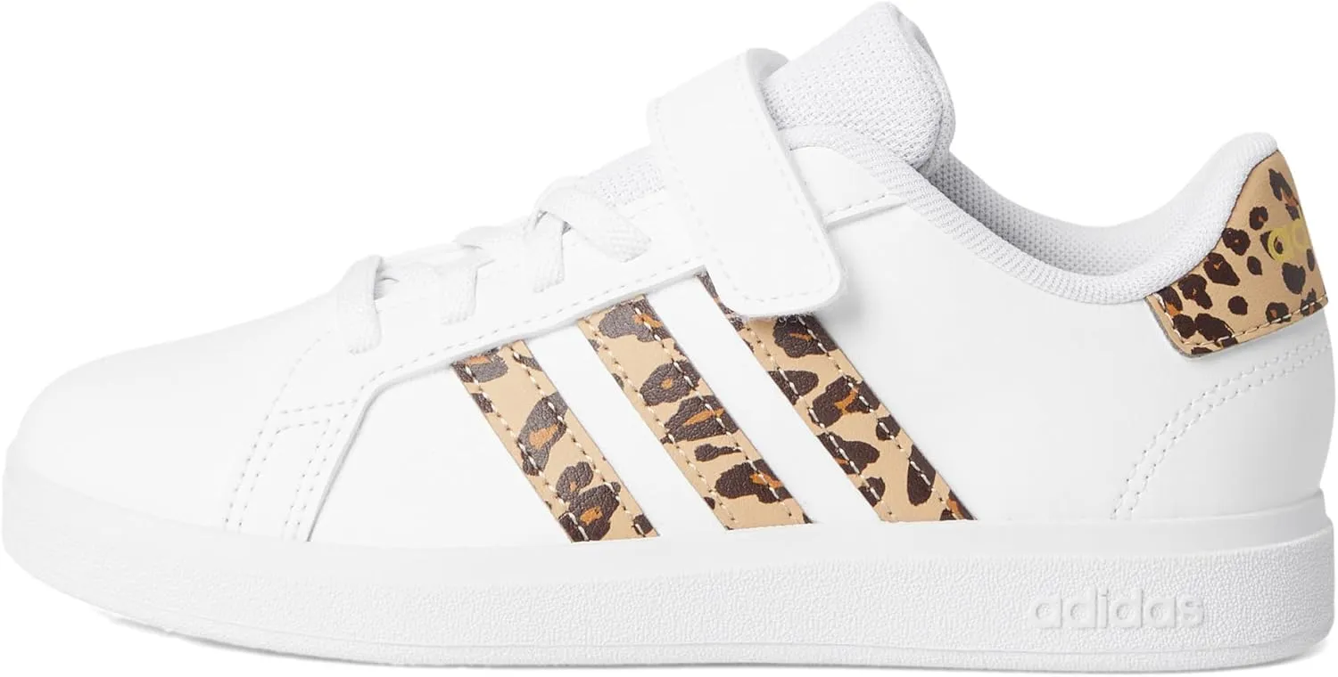 adidas Unisex-Child Grand Court 2.0 Elastic Lace Sneaker
