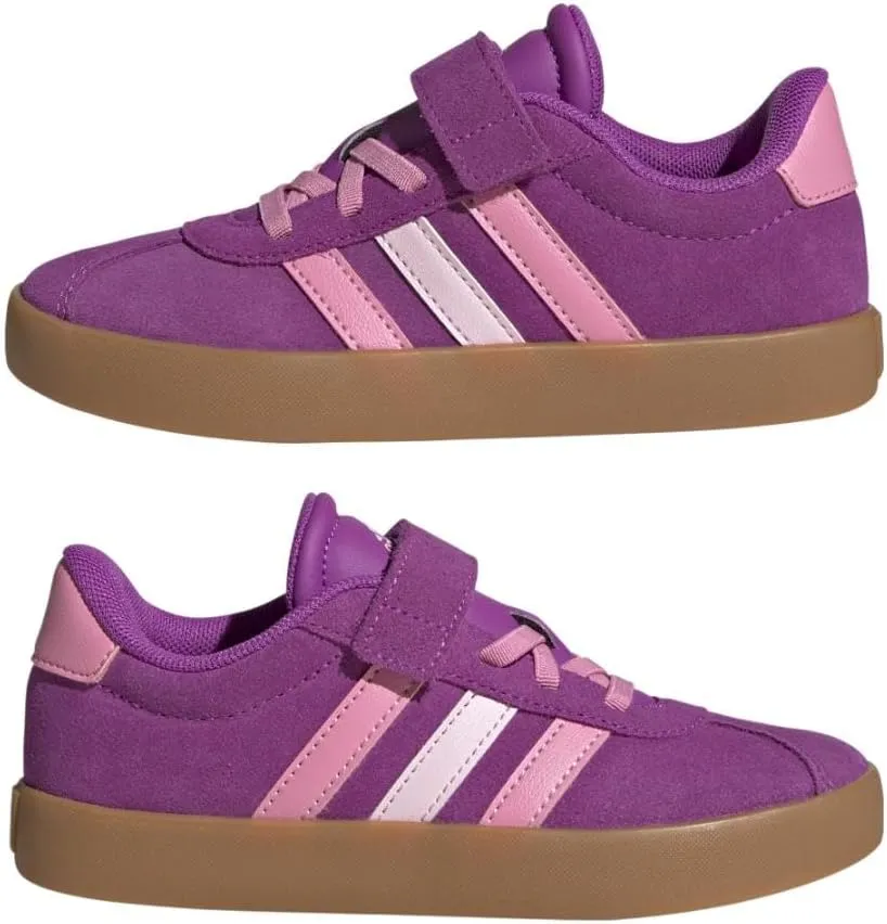 adidas Unisex-Child Vl Court 3.0 Elastic Lace Sneaker, EU