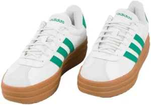 adidas VL Court Bold Womens Platform Shoes, White/Grey, 7