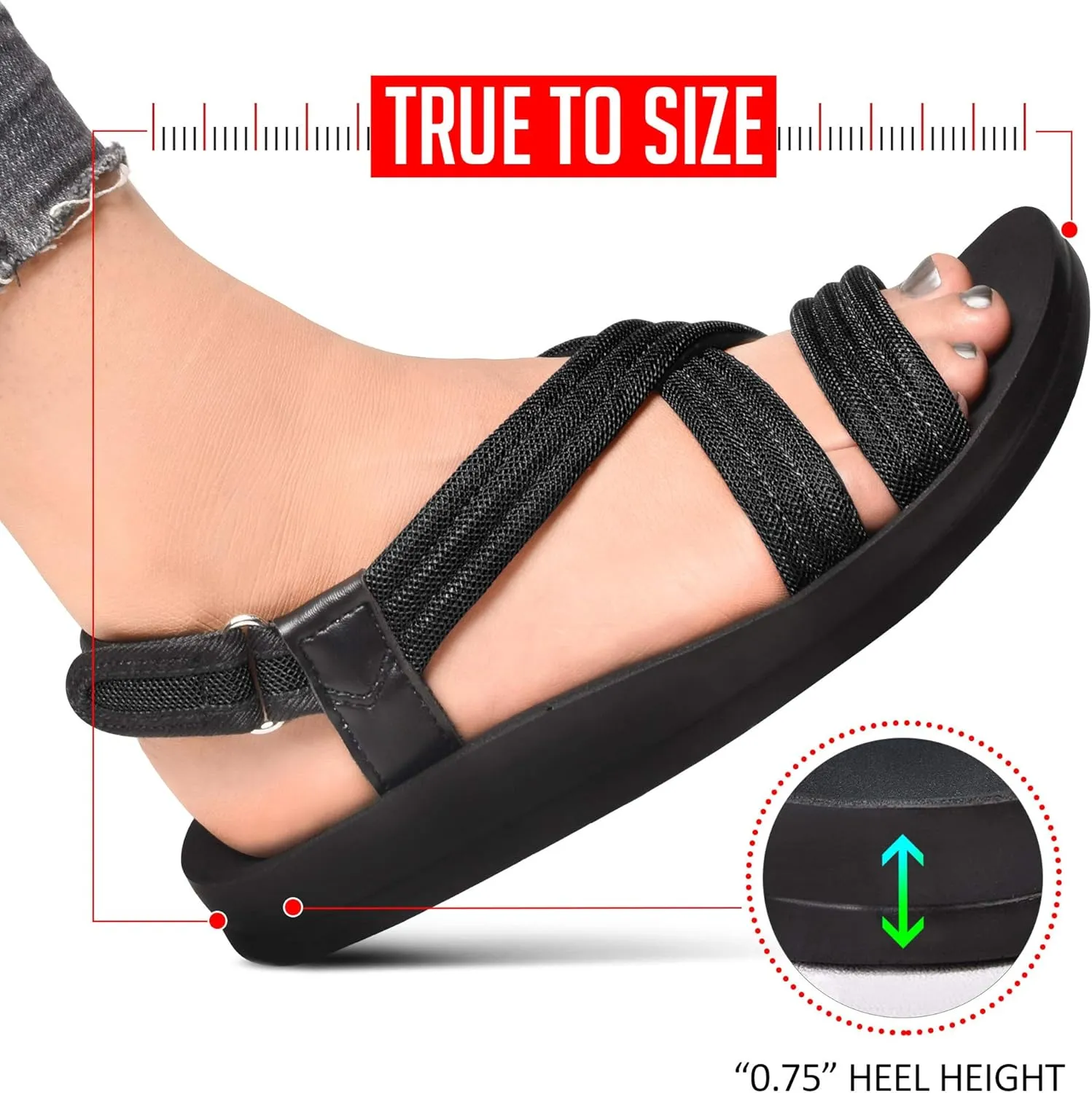 AEROTHOTIC Women's Hadal Arch Support Slingback Travel Essentials Sandals