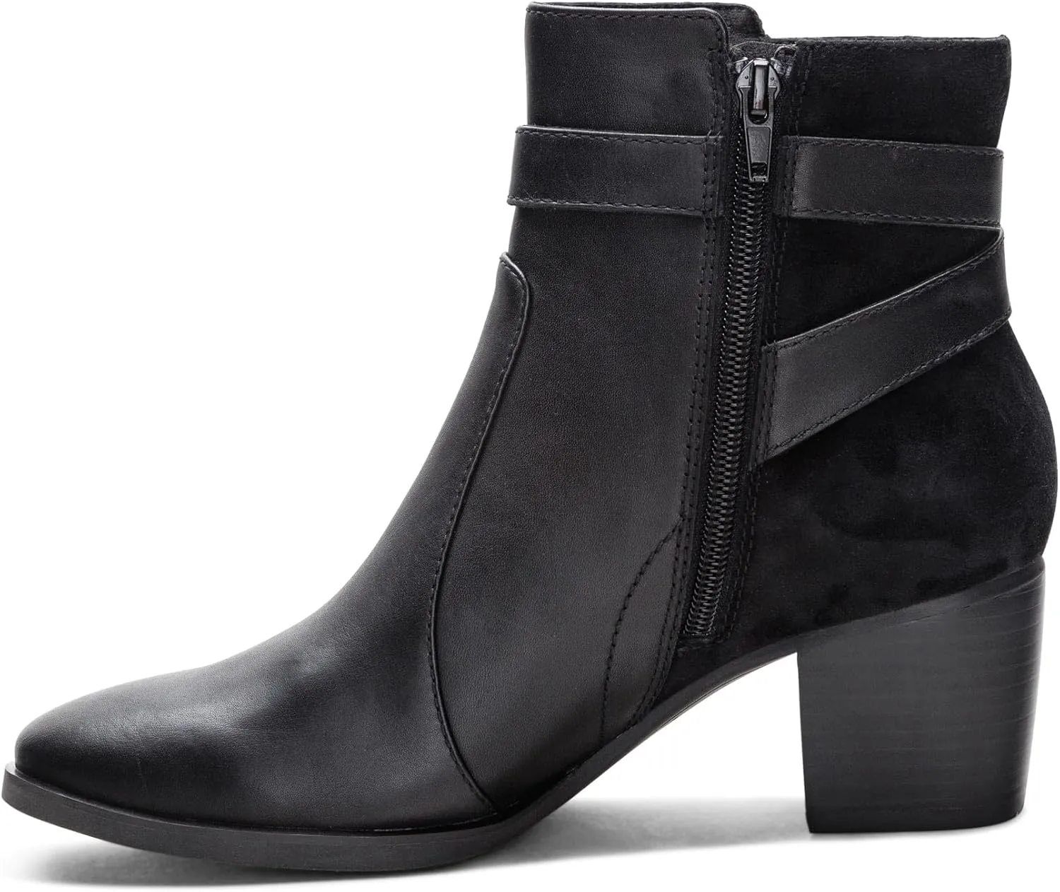 Aetrex Women's Rebecca Orthopedic Heel Boots - Weather-Friendly Leather Boots for Women Arch Support w/ Buckle and Side Zipper Ankle Boots for Women