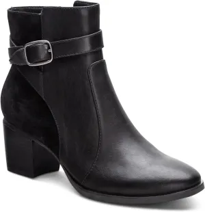 Aetrex Women's Rebecca Orthopedic Heel Boots - Weather-Friendly Leather Boots for Women Arch Support w/ Buckle and Side Zipper Ankle Boots for Women