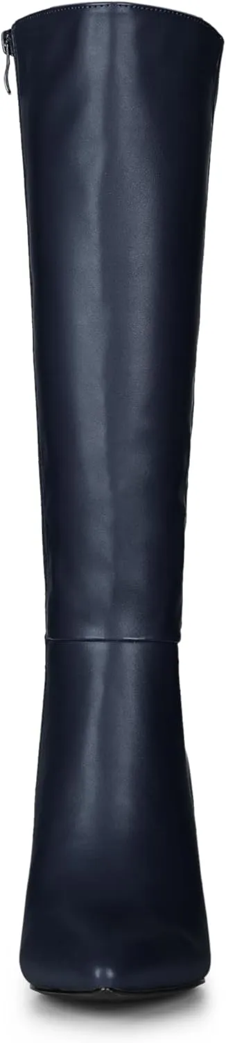 Allegra K Women's High Heels Pointed Toe Stiletto Heel Knee High Boots