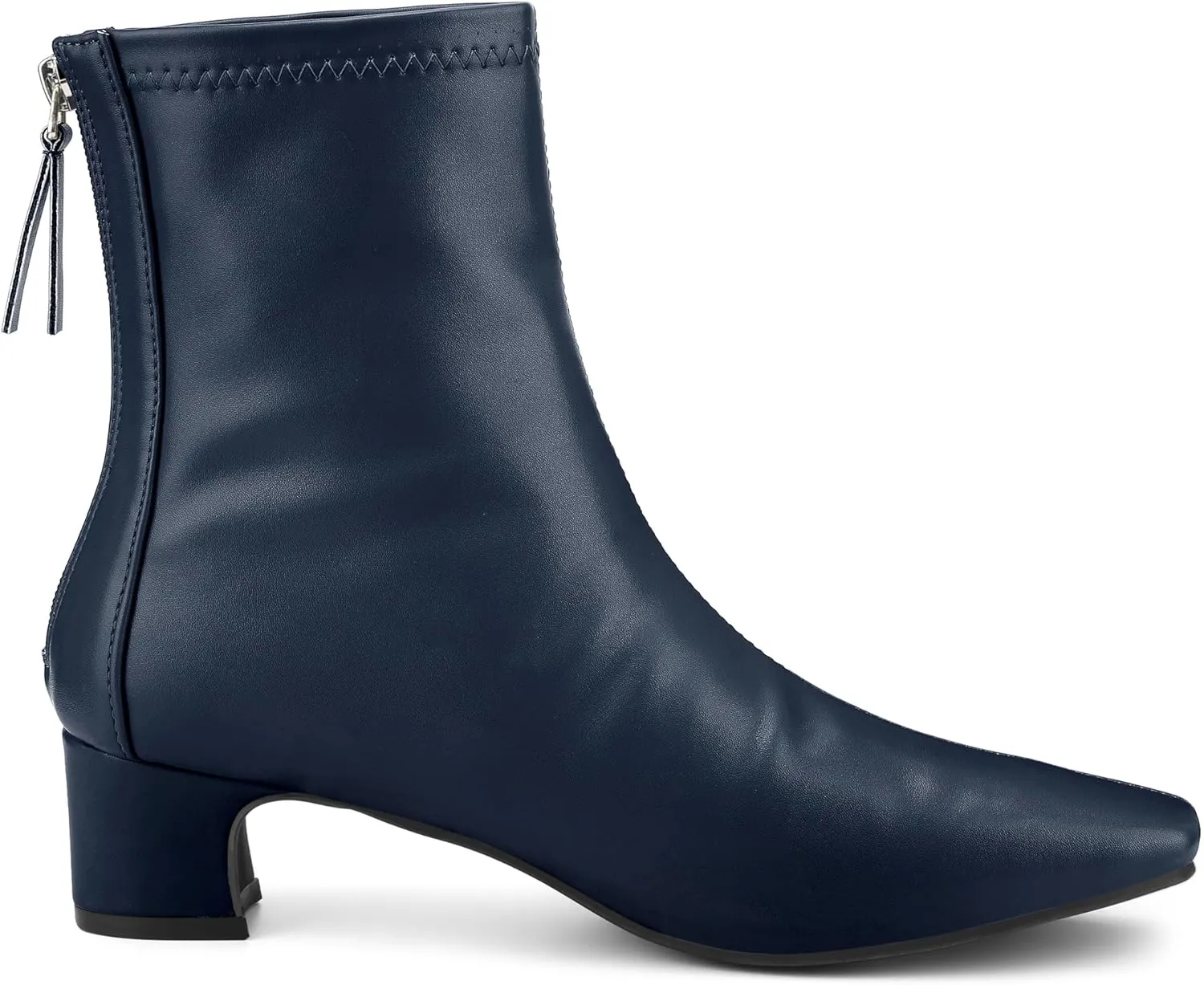 Allegra K Women's Square Toe Block Heels Ankle Boots