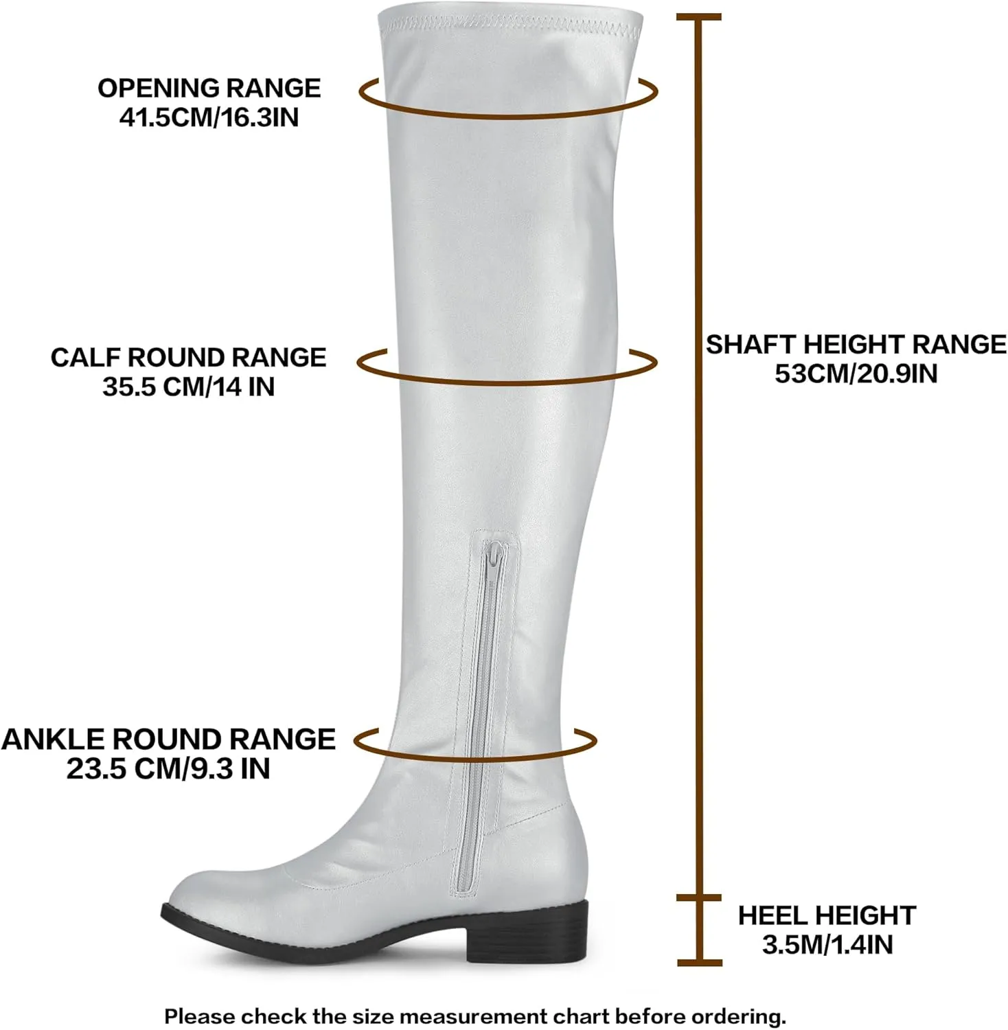Allegra K Women's Thigh High Boots Low Block Heel Fashion Over the Knee High Boots