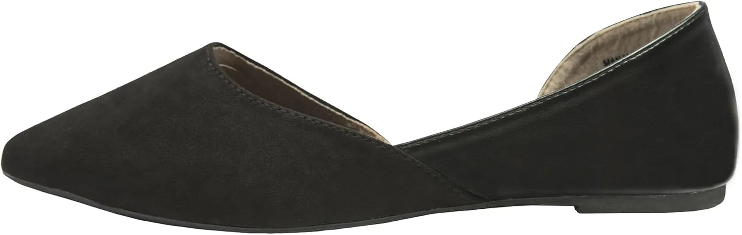 Alpine Swiss Anya Womens D’Orsay Pointed Toe Ballet Flats Dressy Slip On Comfortable Shoes