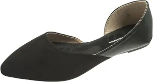 Alpine Swiss Anya Womens D’Orsay Pointed Toe Ballet Flats Dressy Slip On Comfortable Shoes