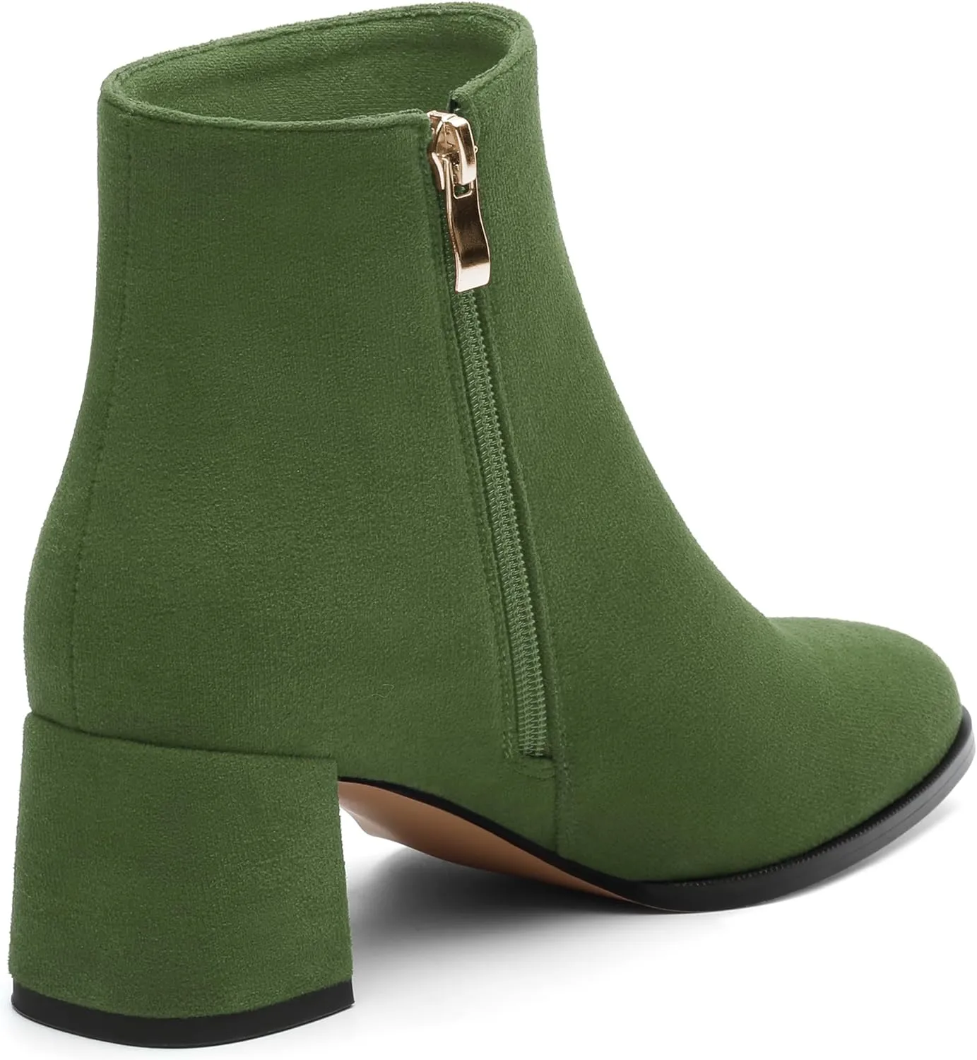 Ankle Boots for Women Low Heel Suede Wide Width Chunky Short Booties Comfortable Fashion Work Winter Boots 2 Inch