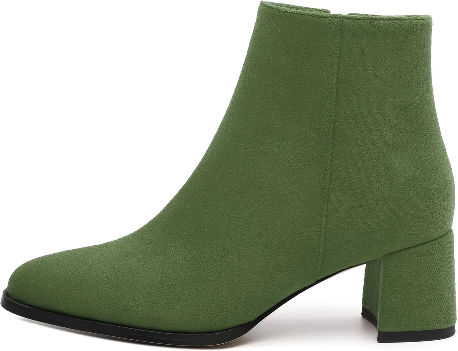 Ankle Boots for Women Low Heel Suede Wide Width Chunky Short Booties Comfortable Fashion Work Winter Boots 2 Inch