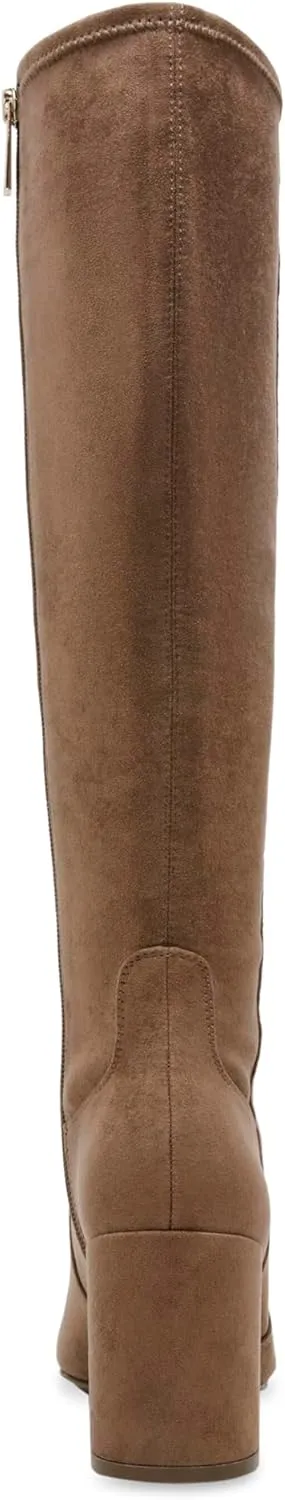 Anne Klein Womens Barnard Zip Up Slip On Knee-High Boots