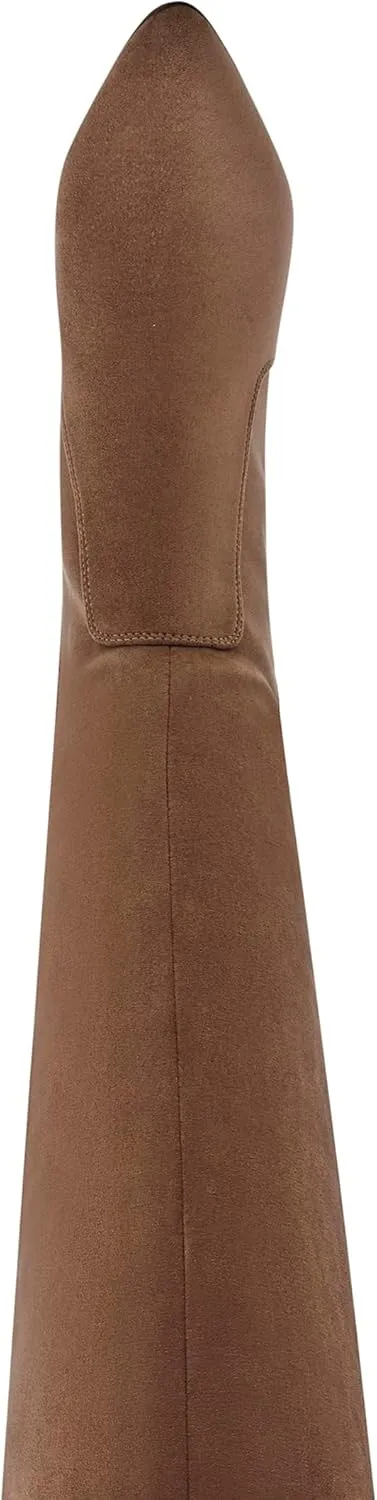 Anne Klein Womens Barnard Zip Up Slip On Knee-High Boots