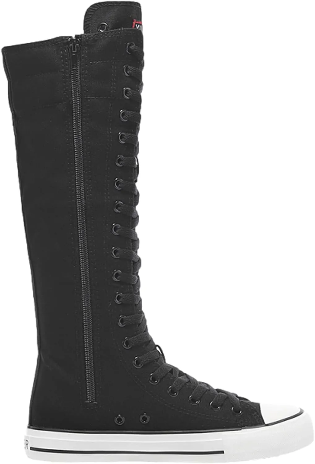 ANUFER Women Fashion Canvas Dance Boots Knee High Bicycling Boots Girls Fancy School Shoes