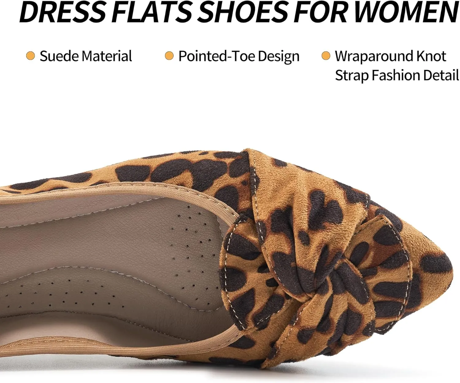 Aomigoct Ballet Flats for Women Dressy: Pointed Toe Comfortable Wedding Womens Flats - Casual Work Walking Shoes