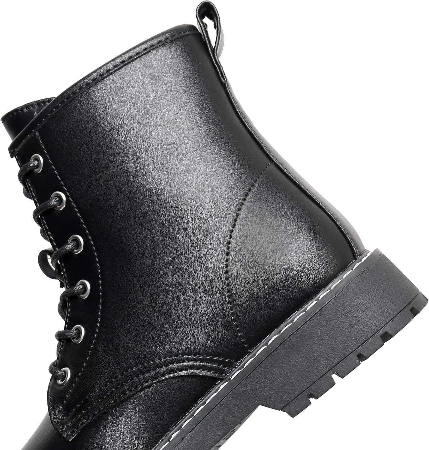 Apakowa Gilrs Combat Boots Side Zipper Ankle Booties (Toddler/Little Kid/Big Kid)