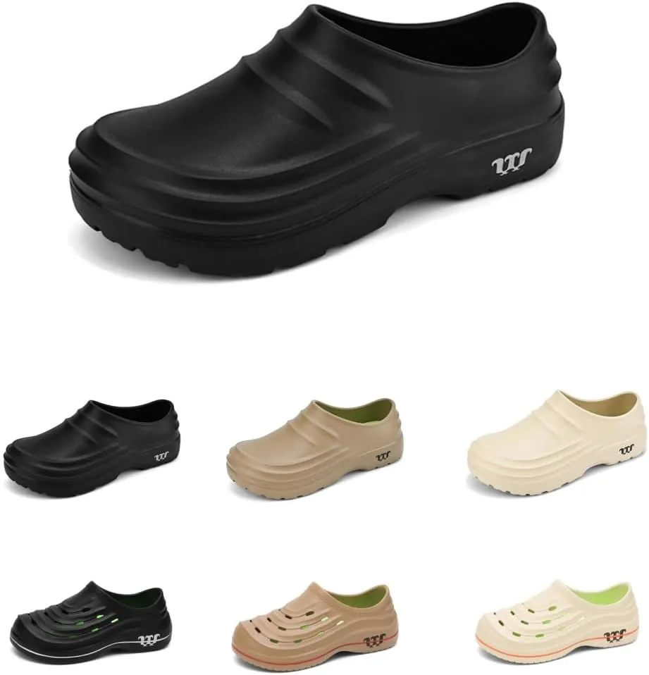 Armadillo Clogs for Nurses Chef Shoes Unisex Oil Resistant for Men Non Slip Work Shoes Women Food Service Comfortable Lightweight Nursing Shoe Waterproof Soft Beach Driving Sandals with Arch Support