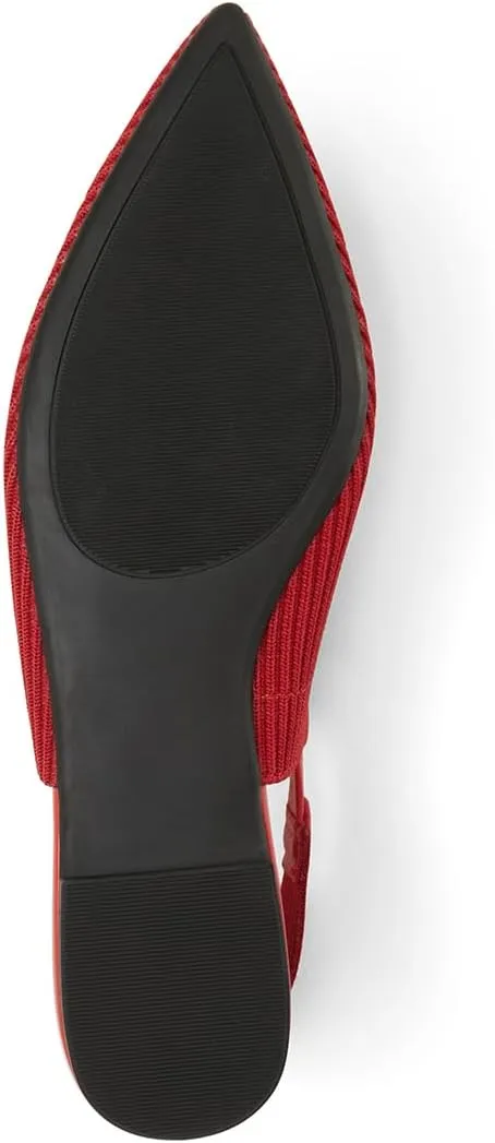 Arromic Slingback Flats for Women Pointed Toe Ballet Flats Shoes Women Dressy Comfortable Slip On Knit Flat