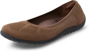 Arromic Wide Toe Box Ballet Flats Shoes for Women Slip on Knit Dressy Shoes Washable Soft Ballerina Lightweight Ladies Walking Flat