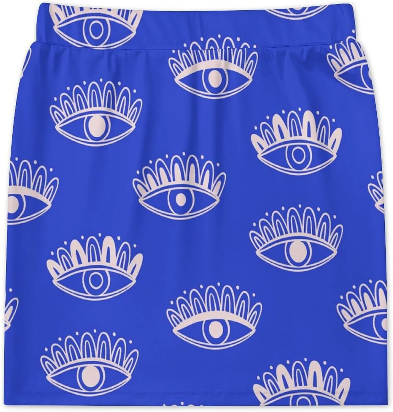 Aztec Evil Eyes Salmon Womens Mini Skorts Sexy High-Waisted Pencil Bodycon Short Skirts