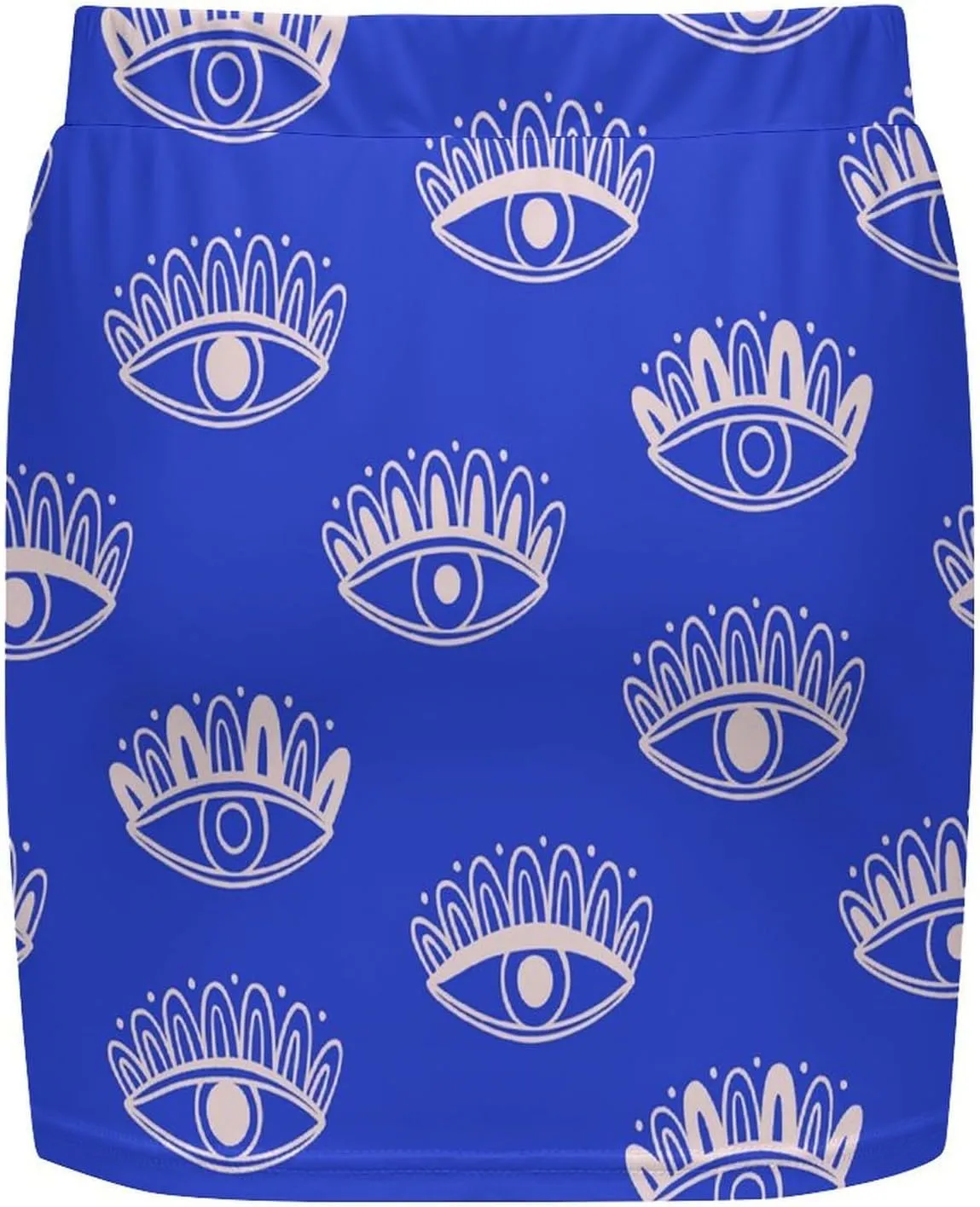 Aztec Evil Eyes Salmon Womens Mini Skorts Sexy High-Waisted Pencil Bodycon Short Skirts