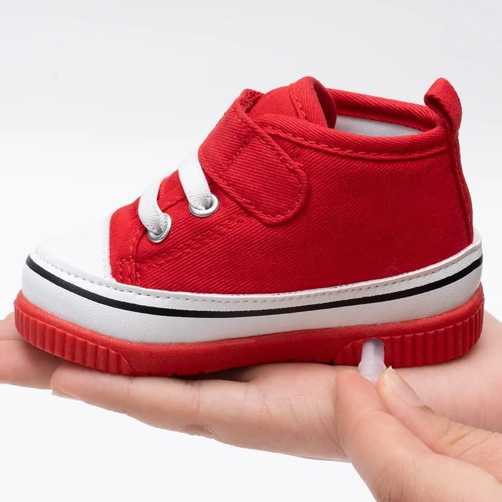 Baby Boys Girls Squeaky Shoes Anti-Slip Soft Rubber Sole Sneakers Toddler First Walkers