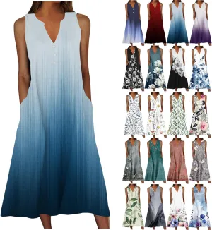 Beach Sundresses for Women 2025 Vacation Loose Flowy Midi Sun Dress Casual Plus Size Summer Boho Long Dresses Trendy