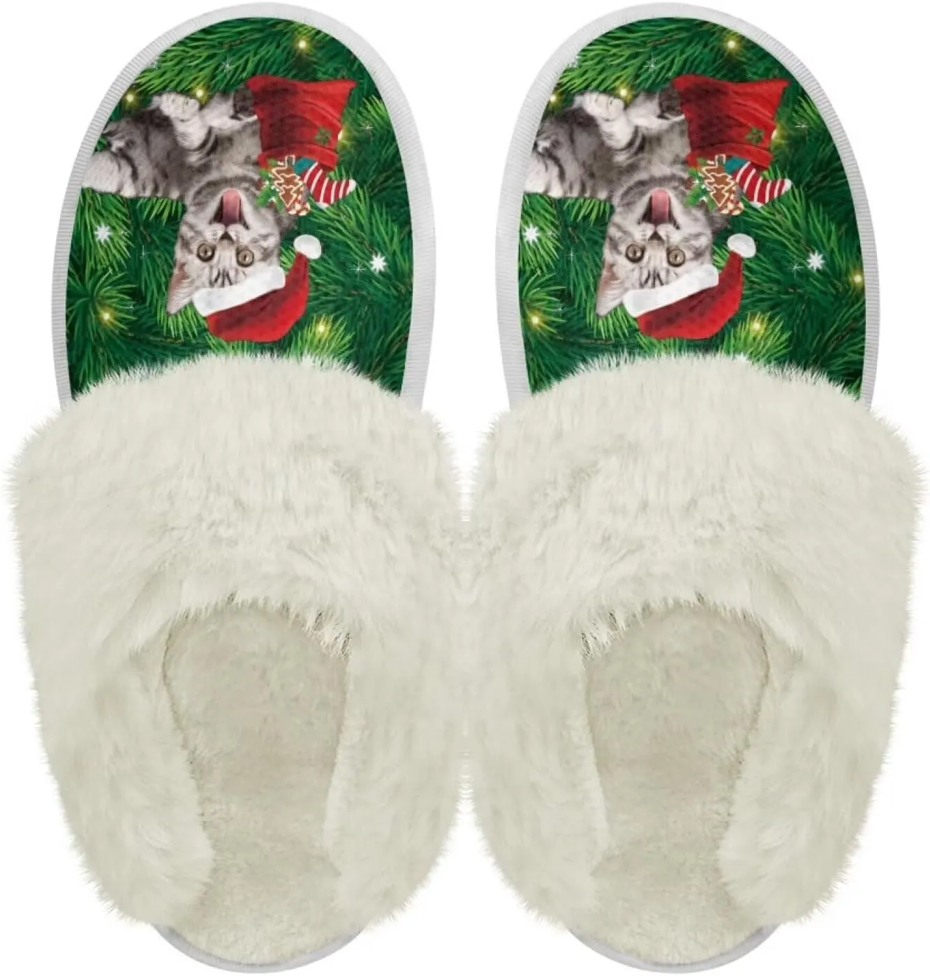 Binienty House Shoes for Women Winter Warm Fuzzy Slippers Indoor Washable