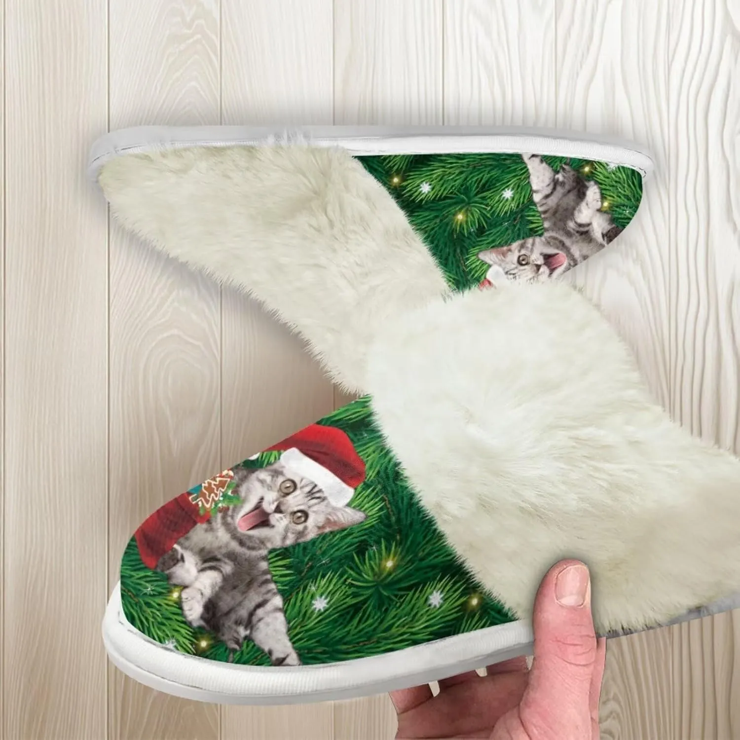 Binienty House Shoes for Women Winter Warm Fuzzy Slippers Indoor Washable