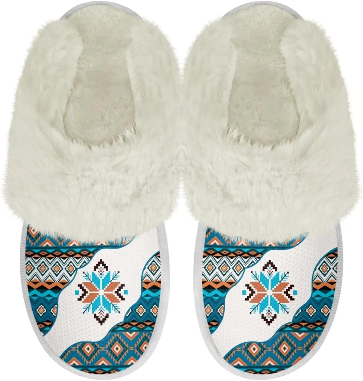 Binienty Slippers for Women Indoor Warm Comfy Slip On Fluffy Bedroom House Slippers Anti-Skid