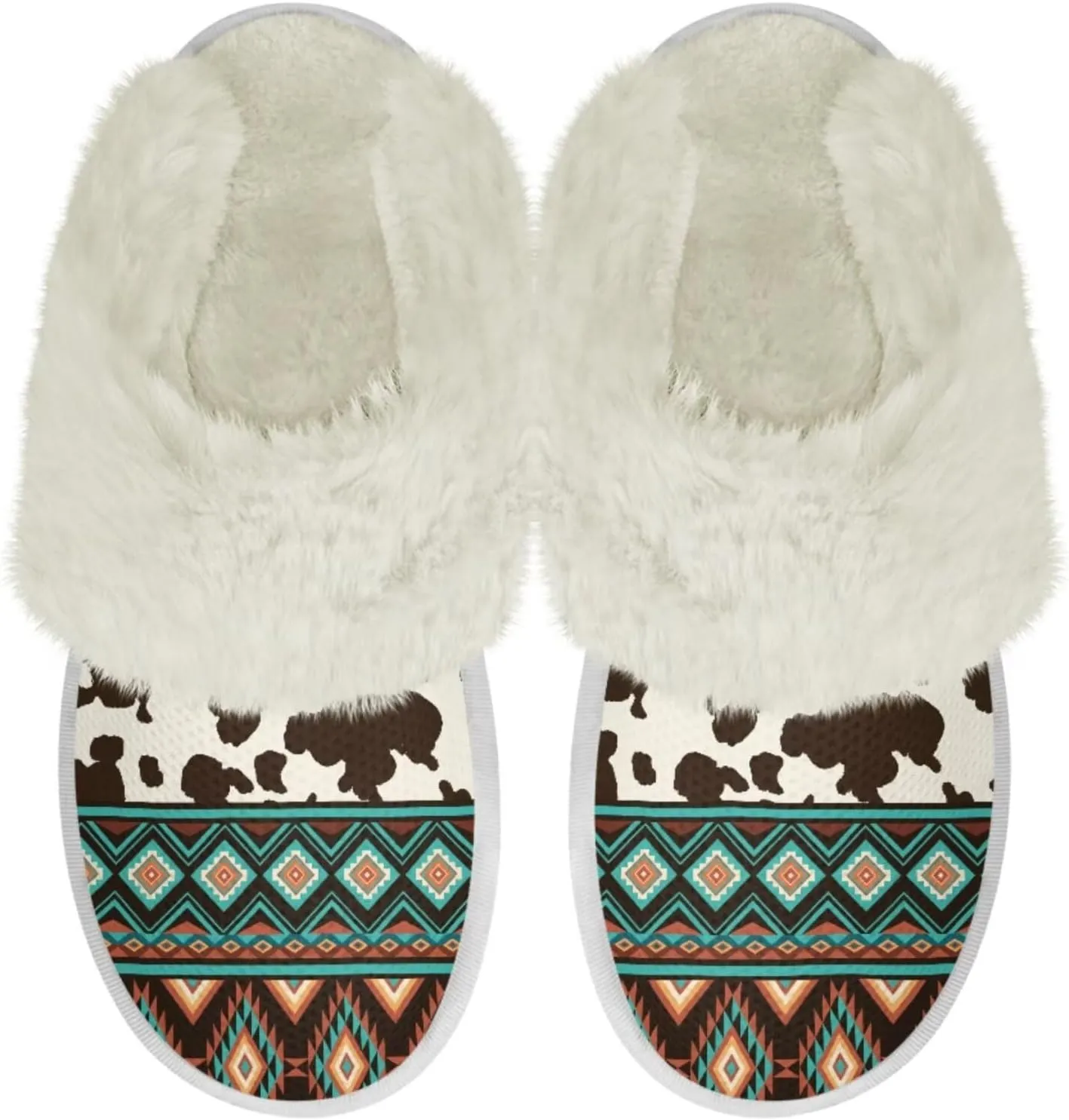 Binienty Slippers for Women Indoor Warm Comfy Slip On Fluffy Bedroom House Slippers Anti-Skid
