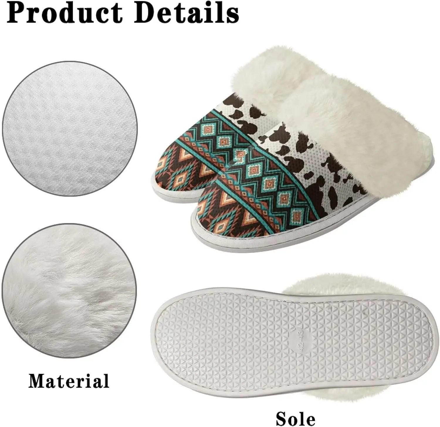 Binienty Slippers for Women Indoor Warm Comfy Slip On Fluffy Bedroom House Slippers Anti-Skid