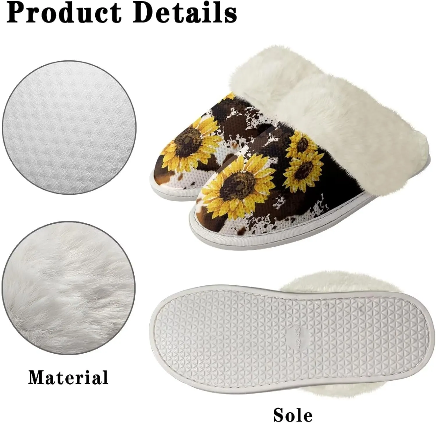 Binienty Womans Slippers Mens Fuzzy House Slippers Memory Foam Winter Indoor Bedroom Shoes