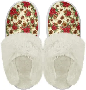 Binienty Womans Slippers Mens Fuzzy House Slippers Memory Foam Winter Indoor Bedroom Shoes
