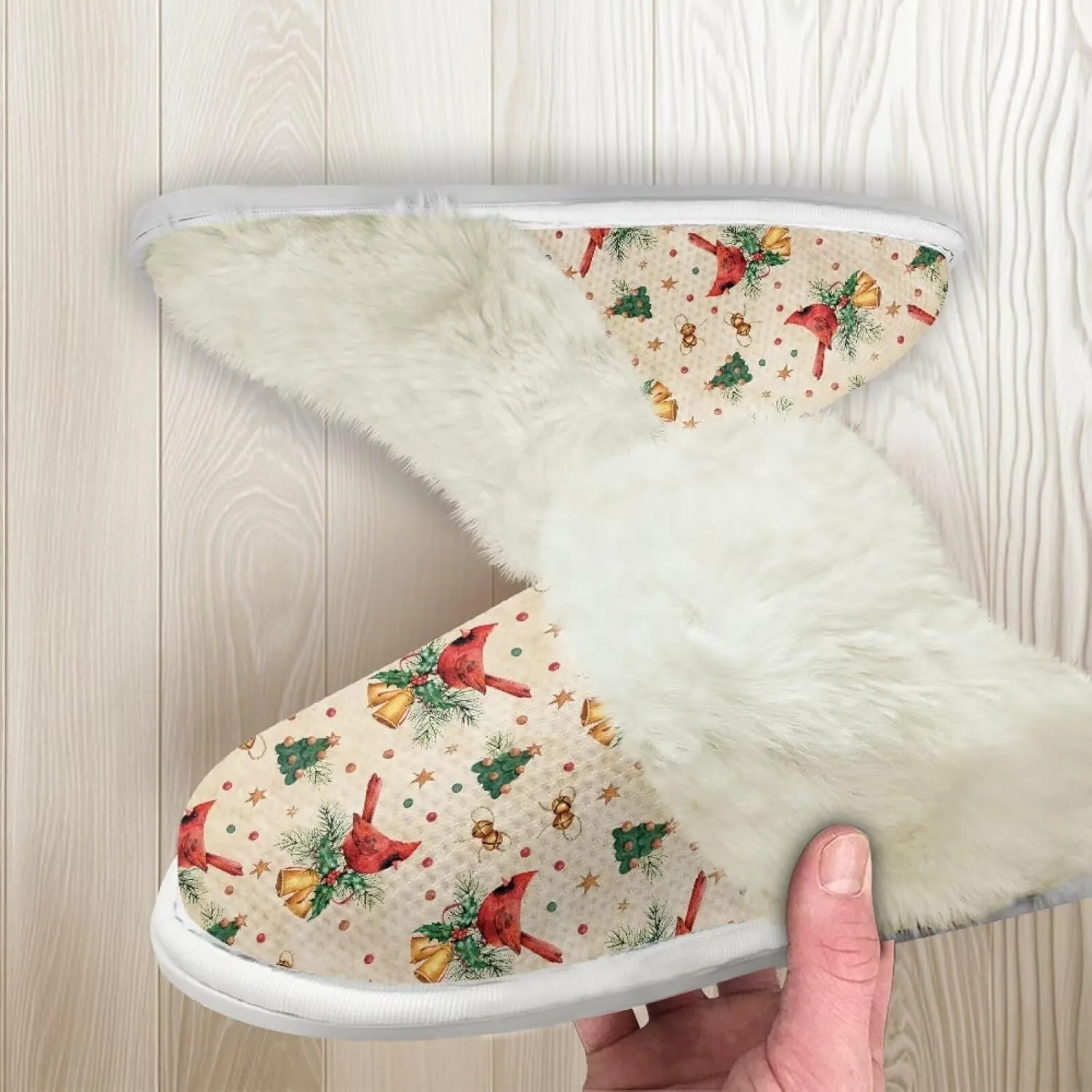 Binienty Womans Slippers Mens Fuzzy House Slippers Memory Foam Winter Indoor Bedroom Shoes