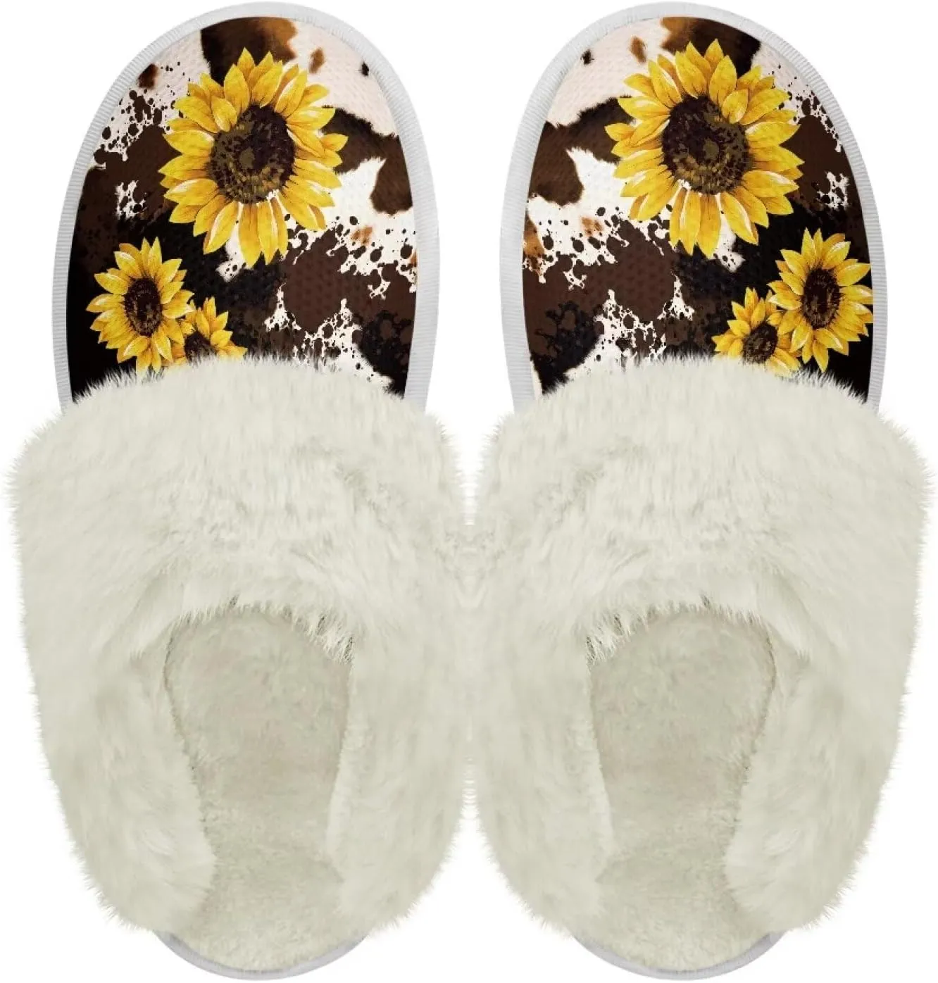 Binienty Womans Slippers Mens Fuzzy House Slippers Memory Foam Winter Indoor Bedroom Shoes