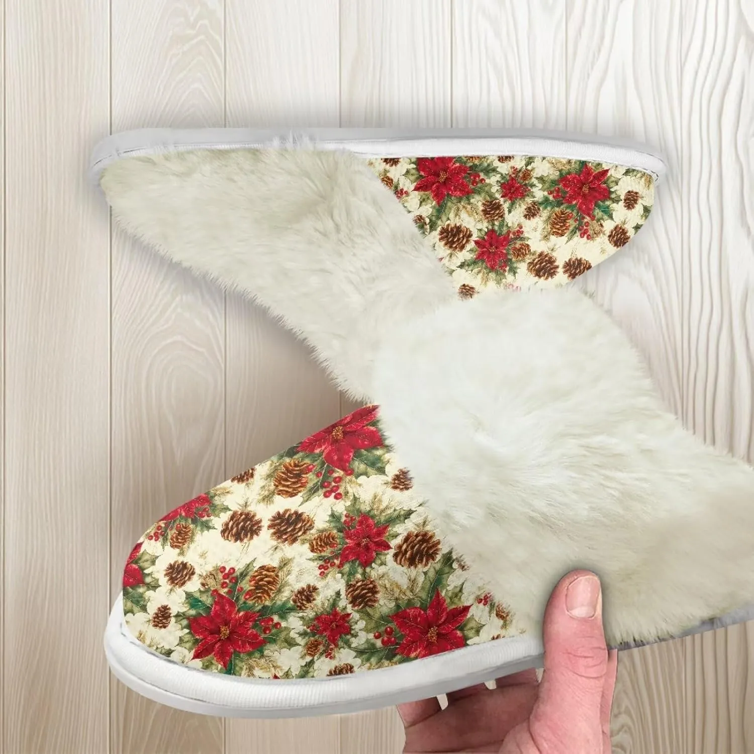 Binienty Womans Slippers Mens Fuzzy House Slippers Memory Foam Winter Indoor Bedroom Shoes