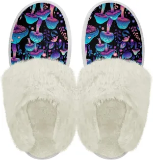 Binienty Womans Slippers Mens Fuzzy House Slippers Memory Foam Winter Indoor Bedroom Shoes