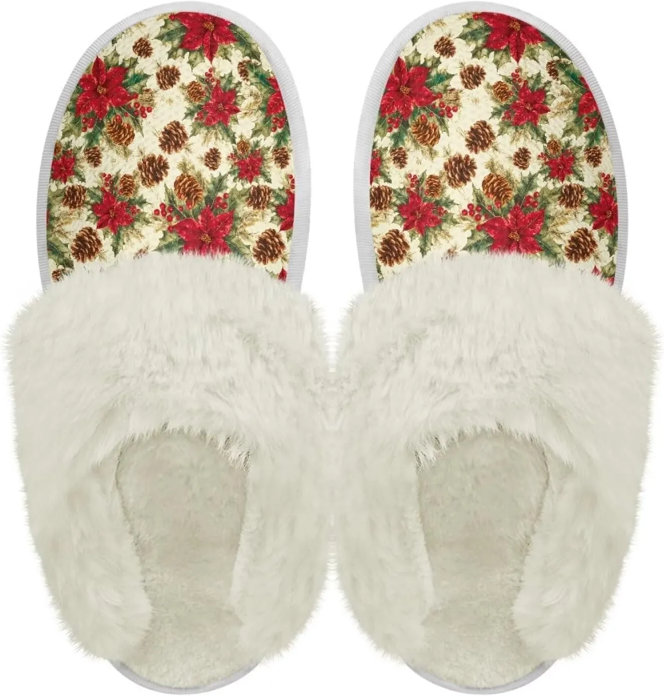 Binienty Womans Slippers Mens Fuzzy House Slippers Memory Foam Winter Indoor Bedroom Shoes
