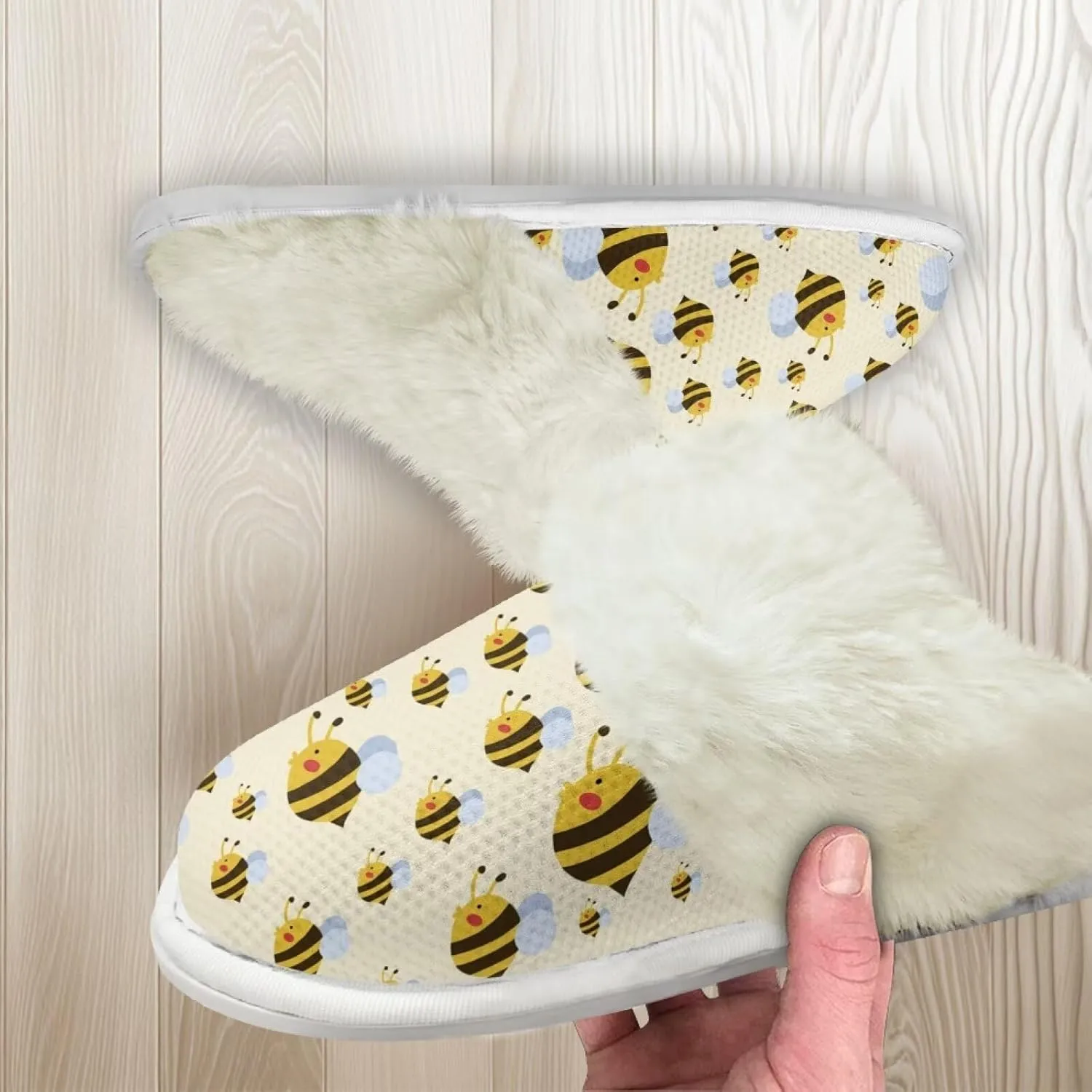 Binienty Women Fuzzy Slippers Slip On Slippers for Men Ladies Casual Winter Shoes Indoor