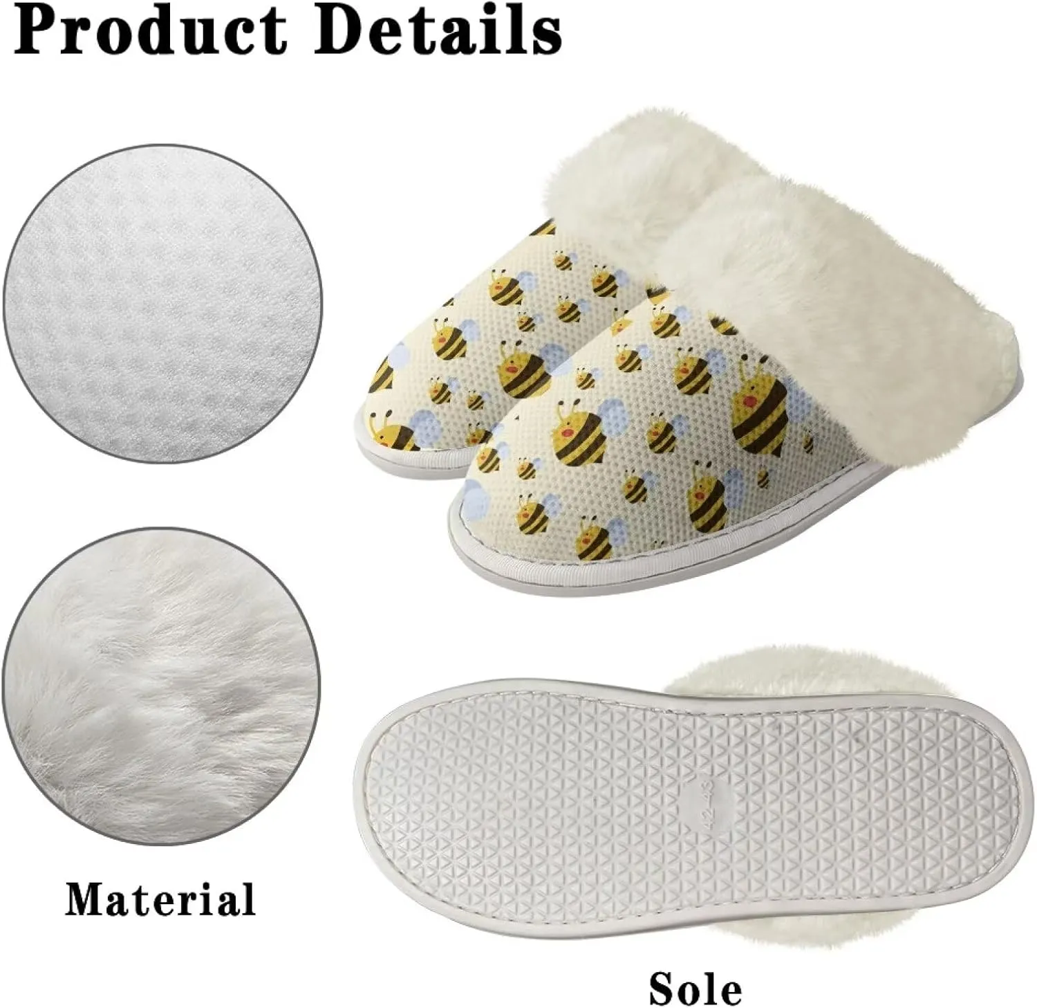 Binienty Women Fuzzy Slippers Slip On Slippers for Men Ladies Casual Winter Shoes Indoor