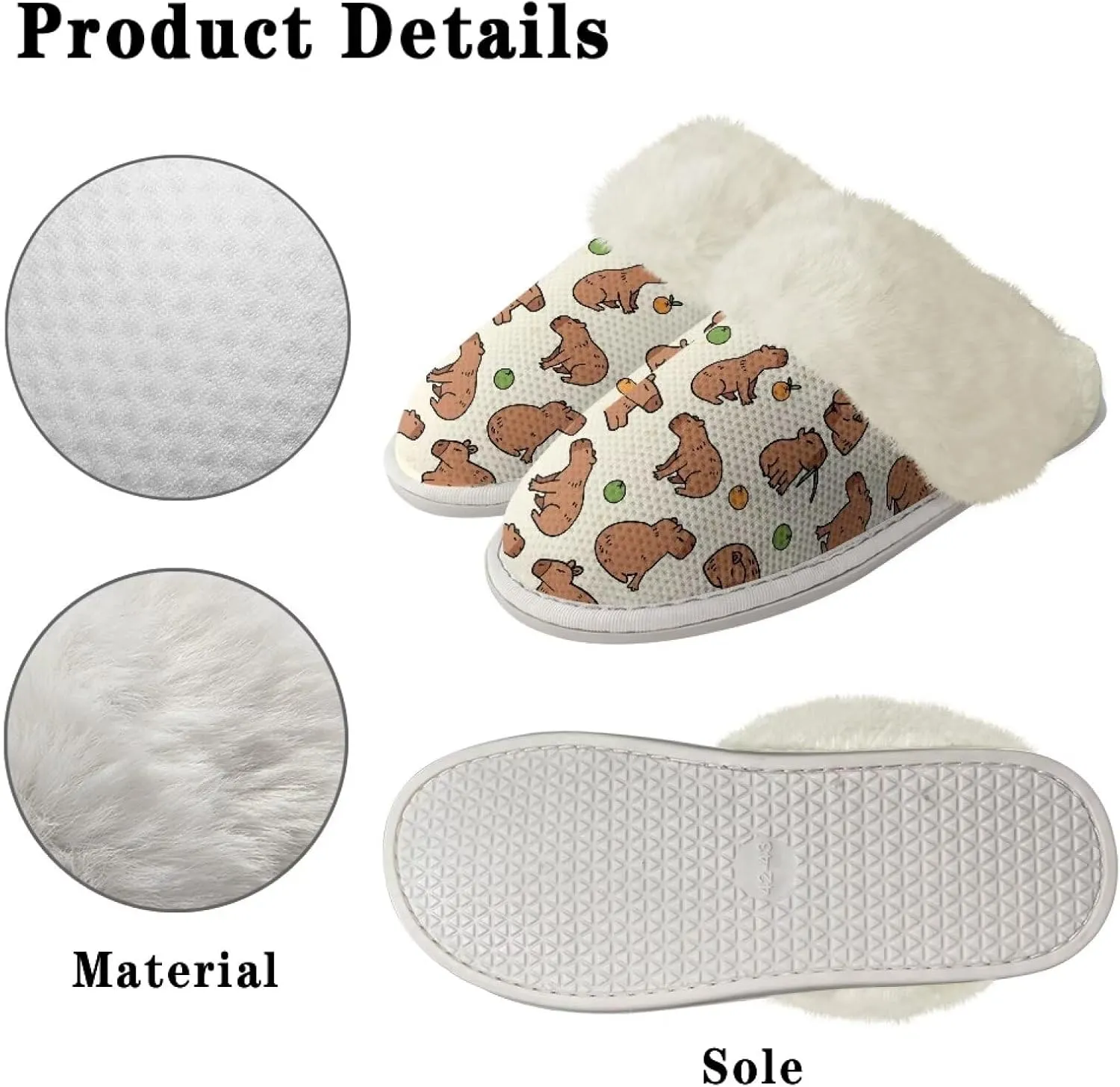 Binienty Women Fuzzy Slippers Slip On Slippers for Men Ladies Casual Winter Shoes Indoor