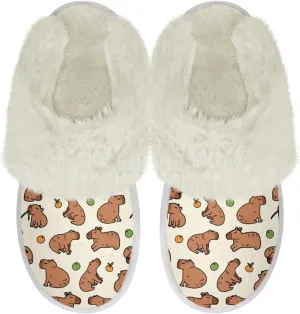 Binienty Women Fuzzy Slippers Slip On Slippers for Men Ladies Casual Winter Shoes Indoor