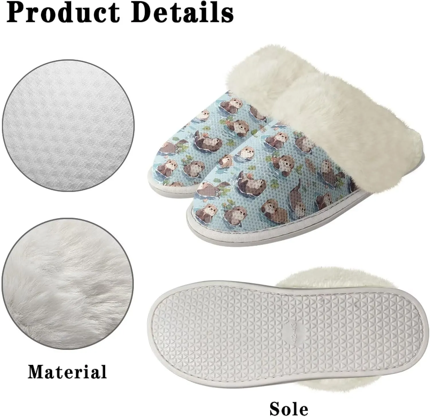 Binienty Women Fuzzy Slippers Slip On Slippers for Men Ladies Casual Winter Shoes Indoor