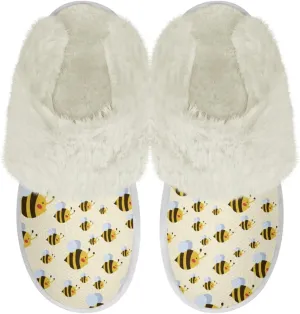 Binienty Women Fuzzy Slippers Slip On Slippers for Men Ladies Casual Winter Shoes Indoor