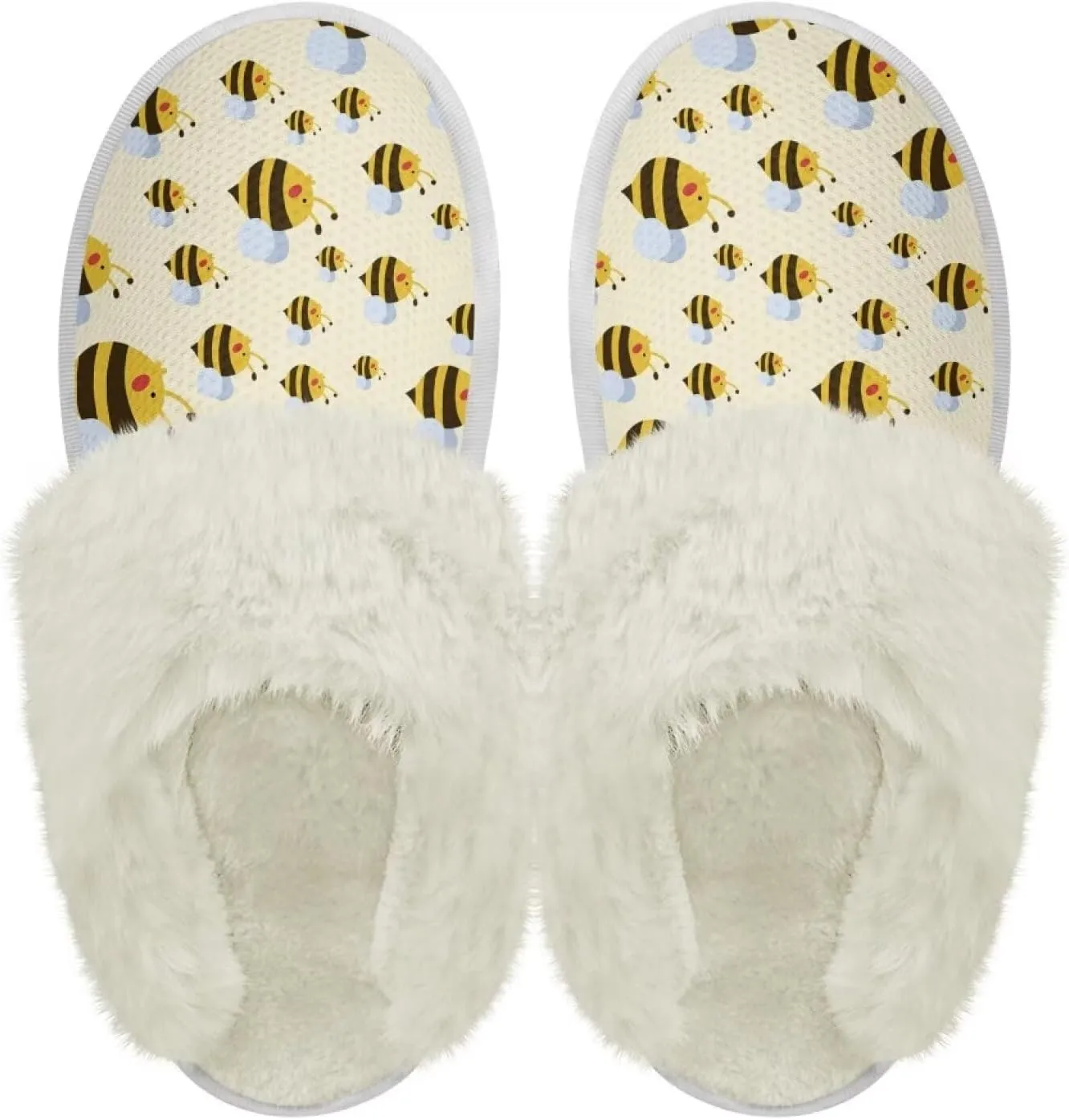 Binienty Women Fuzzy Slippers Slip On Slippers for Men Ladies Casual Winter Shoes Indoor