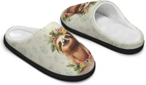 Binienty Womens Fuzzy House Slippers Indoor Shoes Memory Foam Insoles & Rubber Soles