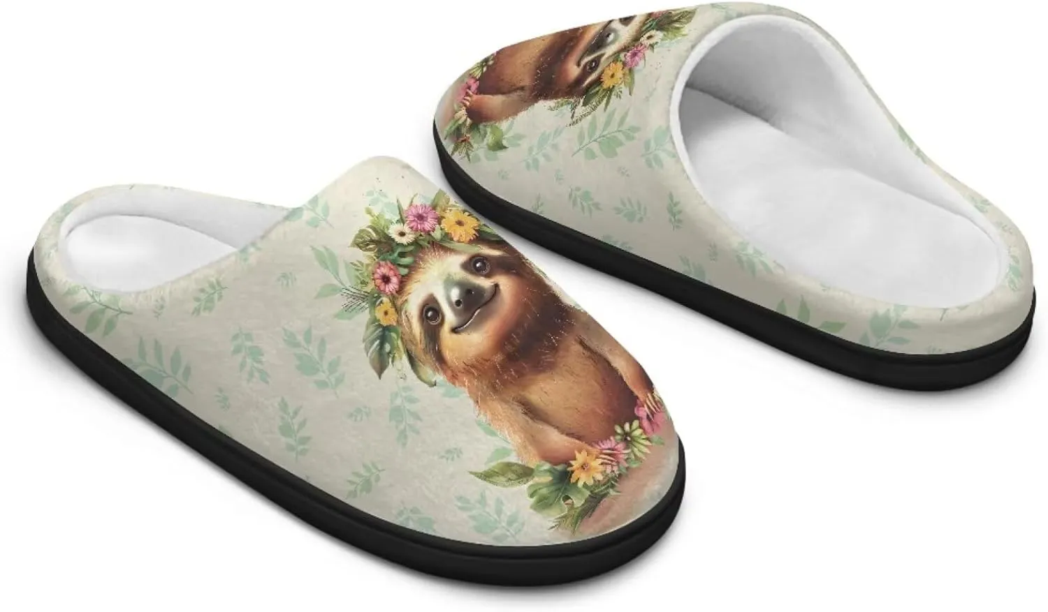 Binienty Womens Fuzzy House Slippers Indoor Shoes Memory Foam Insoles & Rubber Soles