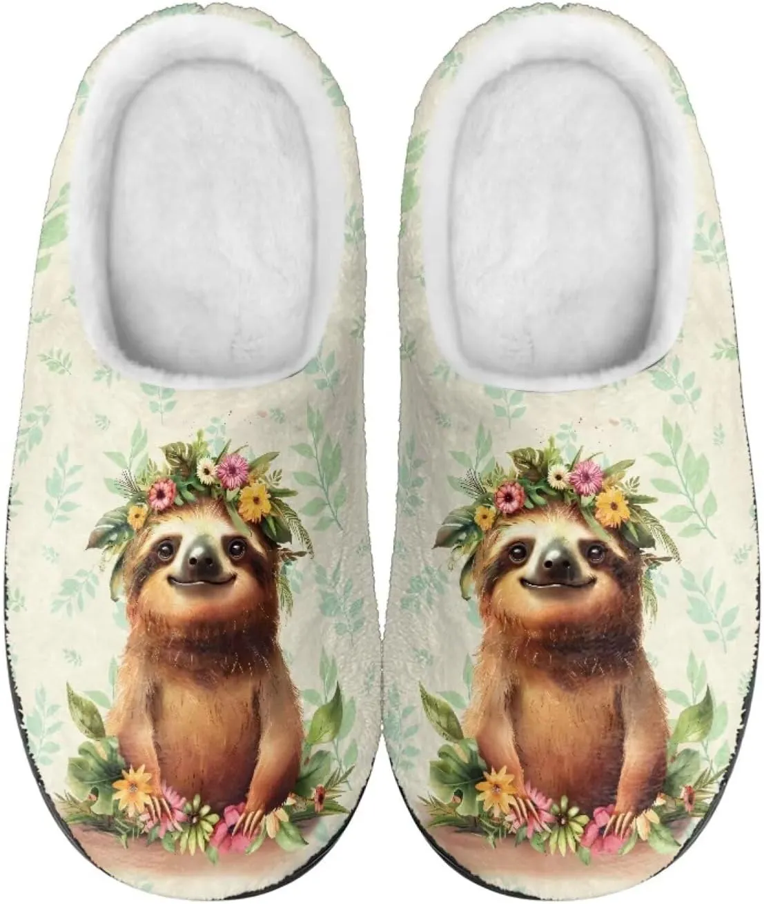 Binienty Womens Fuzzy House Slippers Indoor Shoes Memory Foam Insoles & Rubber Soles